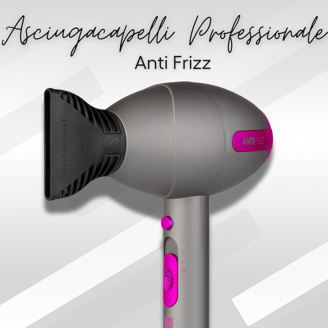 Anti Frizz -  Asciugacapelli professionale con dispositivo anticrespo