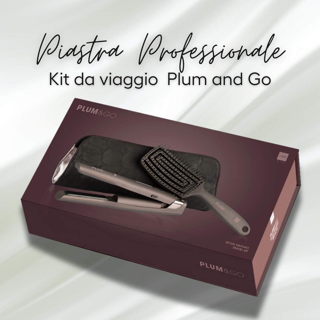 Kit da Viaggio Plum & Go – Piastra e Spazzola Compatte