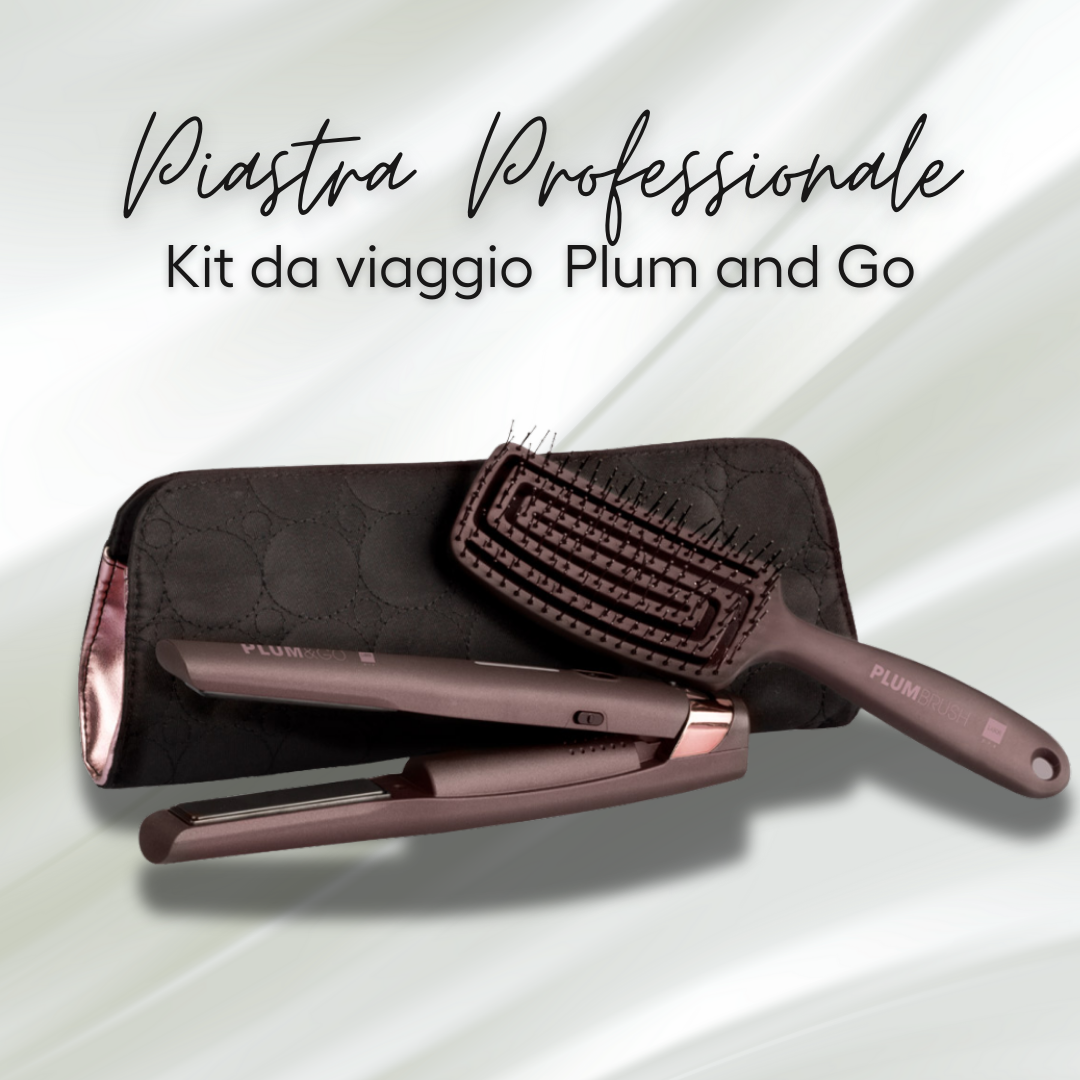 Kit da Viaggio Plum & Go – Piastra e Spazzola Compatte