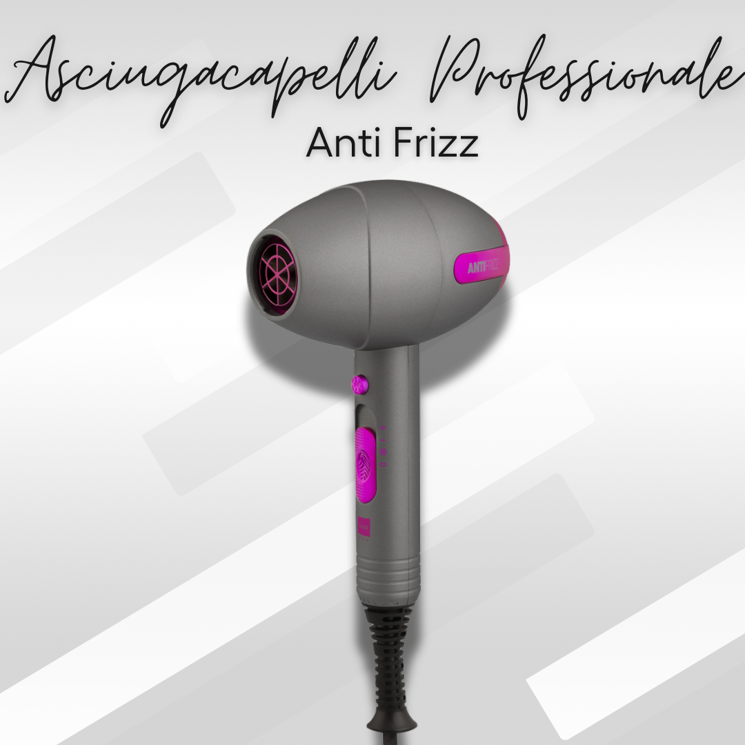 Anti Frizz -  Asciugacapelli professionale con dispositivo anticrespo